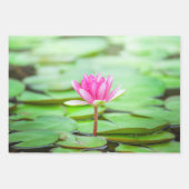 Roze Water Lily Inpakpapier Vel (Voorkant)