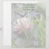 Roze Water Lily Letterhead Persoonlijk Briefhoofd (Voorkant / Achterkant)