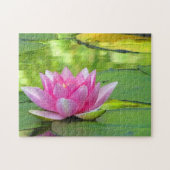 Roze water Lily Lotus Flower Puzzle Legpuzzel (Horizontaal)