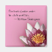 Roze Water Lily Magneet (Voorkant)