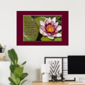 Roze Water Lily Poster (Thuiskantoor)