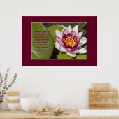 Roze Water Lily Poster (Keuken)