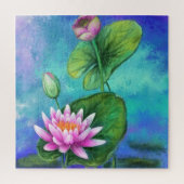 Roze water Lily Puzzle Lilies Legpuzzel (Verticaal)