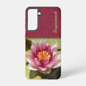 Roze Water Lily Samsung Galaxy Hoesje (Achterkant)