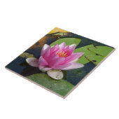 Roze water Lily sluit keramische tegels af Tegeltje (Zijkant)