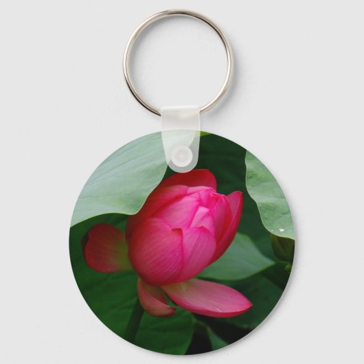 Roze water Lily tussen Lily pads Sleutelhanger (Voorkant)
