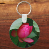Roze water Lily tussen Lily pads Sleutelhanger (Voorkant)