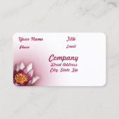 Roze Water Lily Visitekaartje (Voorkant)