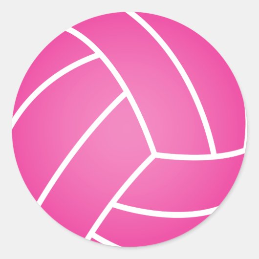 Roze Water Polo Ball Ronde Sticker (Voorkant)