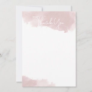 Roze Watercolor Bedankkaart