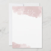 Roze watercolor bedankkaart in blozende tinten (Voorkant)