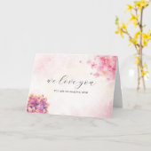 Roze watercolor bloemige Moederdag kaart (Gele Bloem)