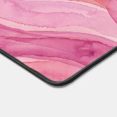 Roze Watercolor Golfjes Patroon Bureaumat (Hoek)