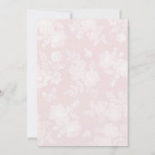 roze watercolor kader Doop Kaart (Achterkant)