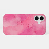 Roze Watercolor Linktree | iPhone 16 Hoesje (Achterkant horizontaal)