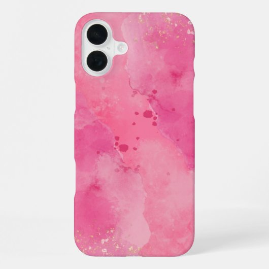 Roze Watercolor Linktree | iPhone Hoesje (Achterkant)