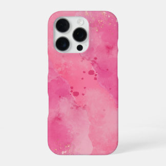 Roze Watercolor Linktree | iPhone 16 Pro Hoesje