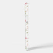 Roze Watercolor Monogram Wilde Bloem Case-Mate iPhone Case (Achterkant / Links)