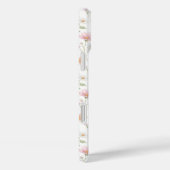 Roze Watercolor Monogram Wilde Bloem Case-Mate iPhone Case (Achterkant / Rechts)