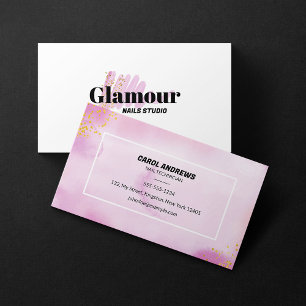 Roze Watercolor Nagelstudio Nagelstylist Schoonhei Visitekaartje