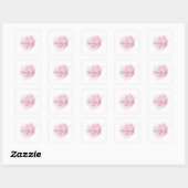 Roze watercolor penseelstreek sticker (Vel)