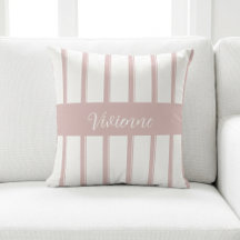 Roze Watercolor Strepen Monogram Naam
