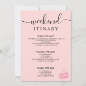 Roze watercolor tas vrijgezellenweekend kaart (Achterkant)