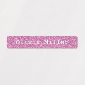 Roze waterdichte naam labels school kinderopvang (Design 1)