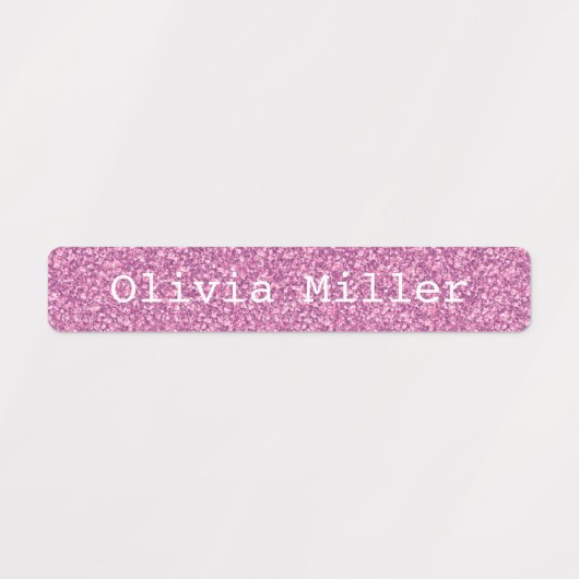 Roze waterdichte naam labels school kinderopvang (Design 1)