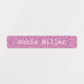 Roze waterdichte naam labels school kinderopvang (Design 2)
