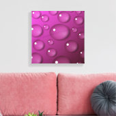 Roze Waterdruppel Achtergrond Canvas Afdruk (Insitu (Woonkamer))