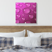 Roze Waterdruppel Achtergrond Canvas Afdruk (Insitu (Slaapkamer))