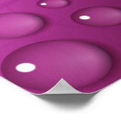 Roze Waterdruppel Achtergrond Poster (Hoek)