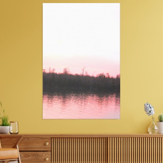 Roze wateren canvas afdruk (Insitu (Woonkamer))