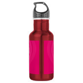Roze waterfles met harten (Achterkant)