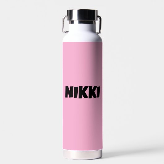 ROZE WATERFLES MET LOGO (Voorkant)