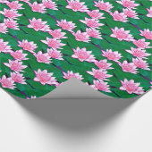 Roze watergalgen op een Pond Cadeaupapier (Hoek)