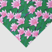 Roze watergalgen op een Pond Tissuepapier (Detail)