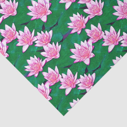 Roze watergalgen op een Pond Tissuepapier (Detail)