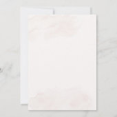 Roze watergekleurde bloemenuitnodiging in het Spaa Kaart (Achterkant)