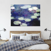 Roze watergelilies: 1897-1999 van Monet Canvas Afdruk (Insitu (Slaapkamer))