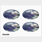 Roze watergelilies: 1897-1999 van Monet Ovale Sticker (Vel)