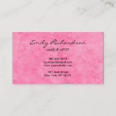 Roze waterkleurendruk met twee zijden visitekaartje (Achterkant)