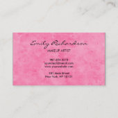 Roze waterkleurendruk met twee zijden visitekaartje (Achterkant)
