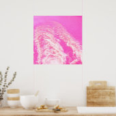 Roze waterkunst poster (Keuken)