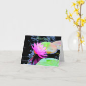 Roze Waterlelie Aanpasbare Dank je wel Notitiekaar Kaart (Gele Bloem)