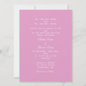 roze waterlelie bloem blanco uitnodiging (Achterkant)