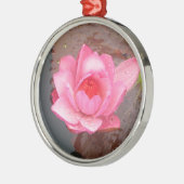 roze waterlelie bloem ornament (Links)