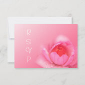 roze waterlelie bloem RSVP kaart (Achterkant)