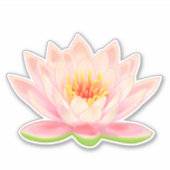 Roze Waterlelie Bloem Sticker (Voorkant)